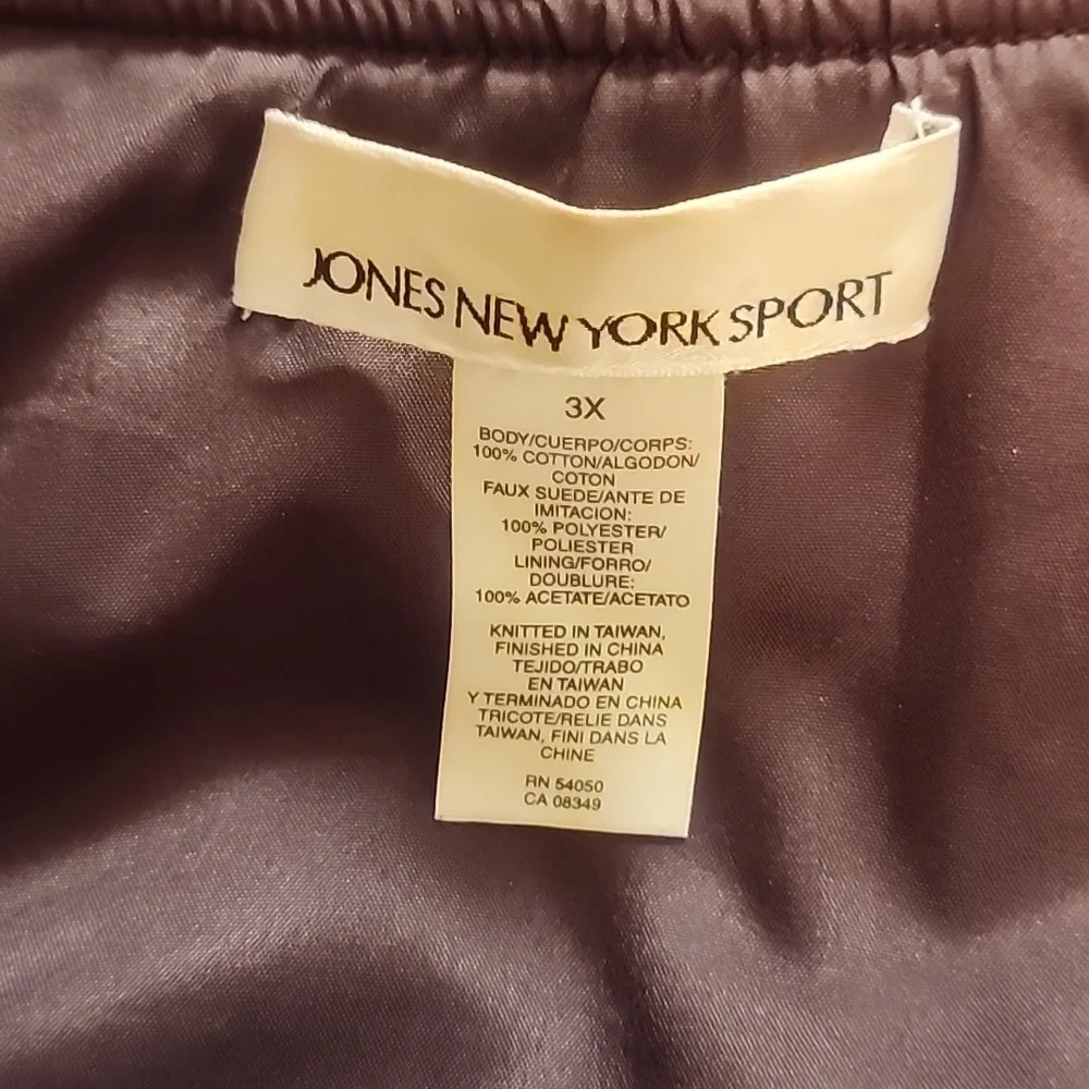 JONES NY SWEATER JACKET DEEP BROWN FULL ZIP - SUPER WARM 3X - Picture 7 of 12